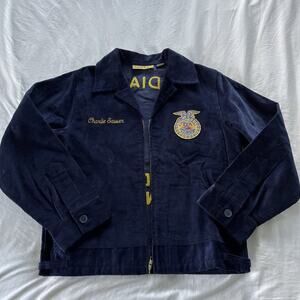 Vintage 1928 FFA Agricultural Corduroy Jacket Indiana Randolph Central Sz 36(M)